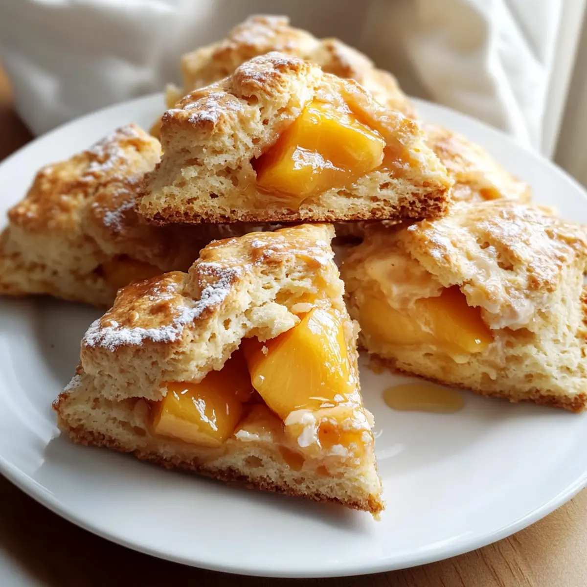 Peach and Honey Cream Scones for a Cozy Morning Treat