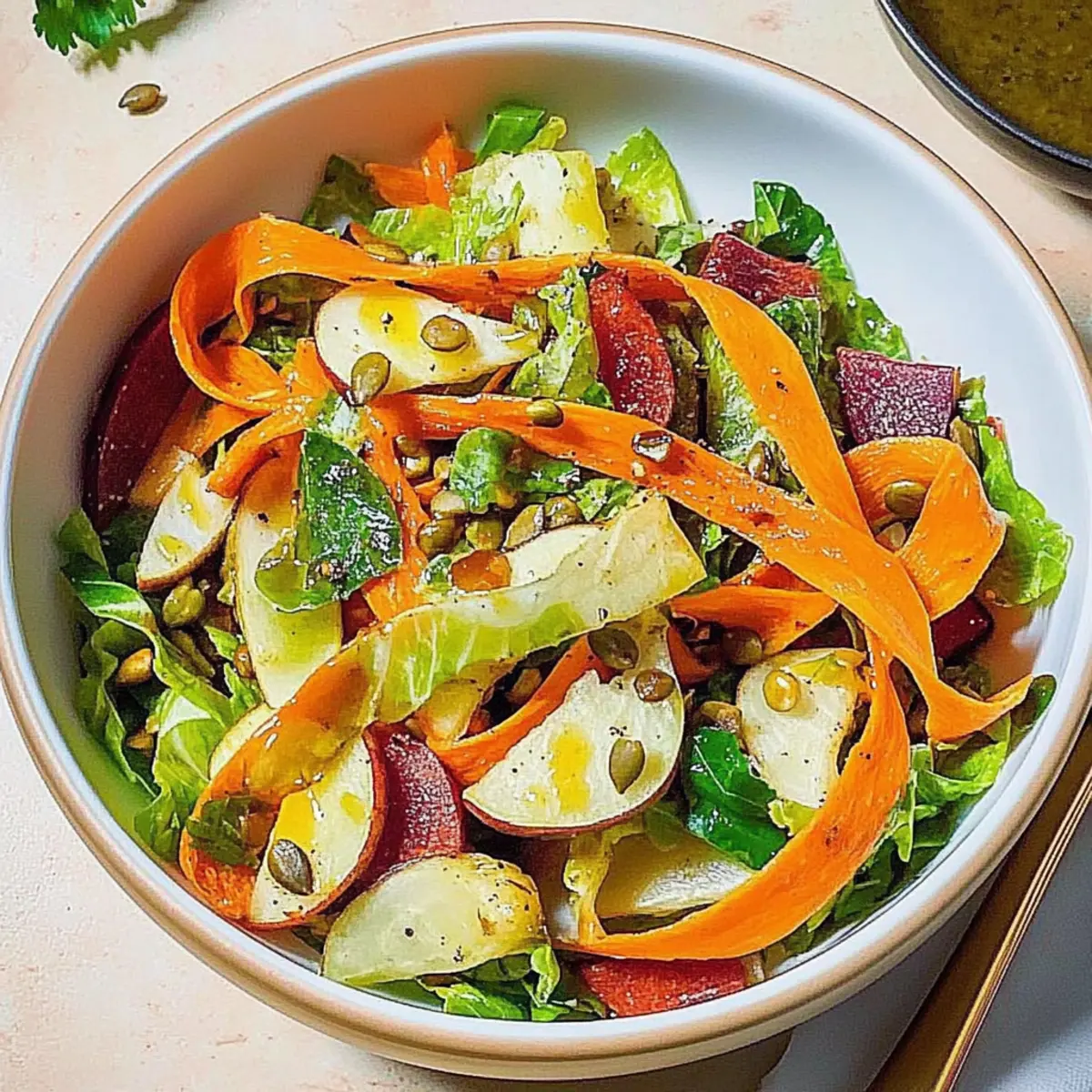Roasted Kohlrabi & Carrot Ribbon Salad: A Vibrant Delight