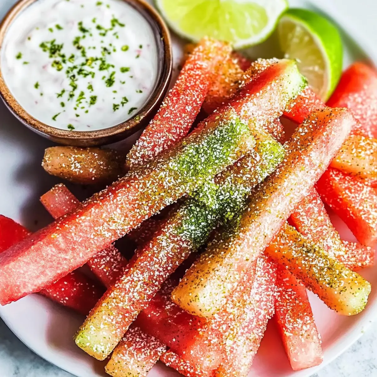 Spicy Watermelon Fries with Coconut Lime for Summer Refreshment