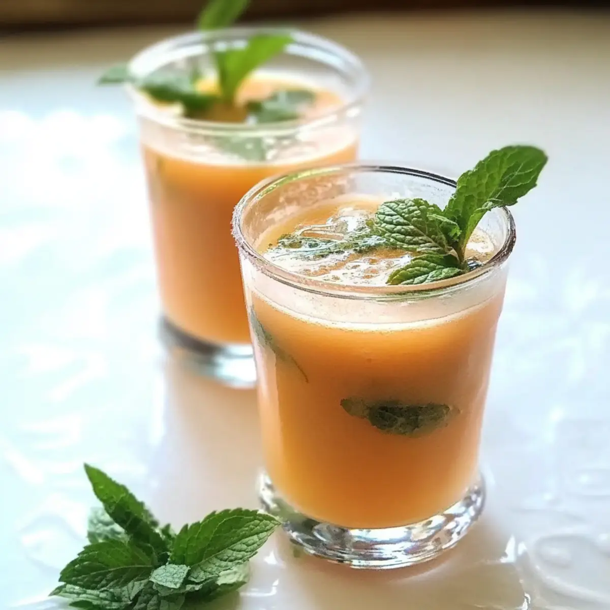 Cantaloupe Mojito & Mint Sparkler for Refreshing Summer Sips