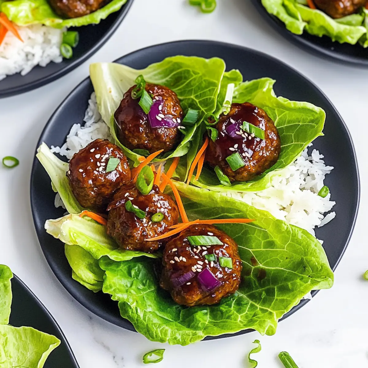 Savory Teriyaki Meatball Lettuce Wraps for a Guilt-Free Delight