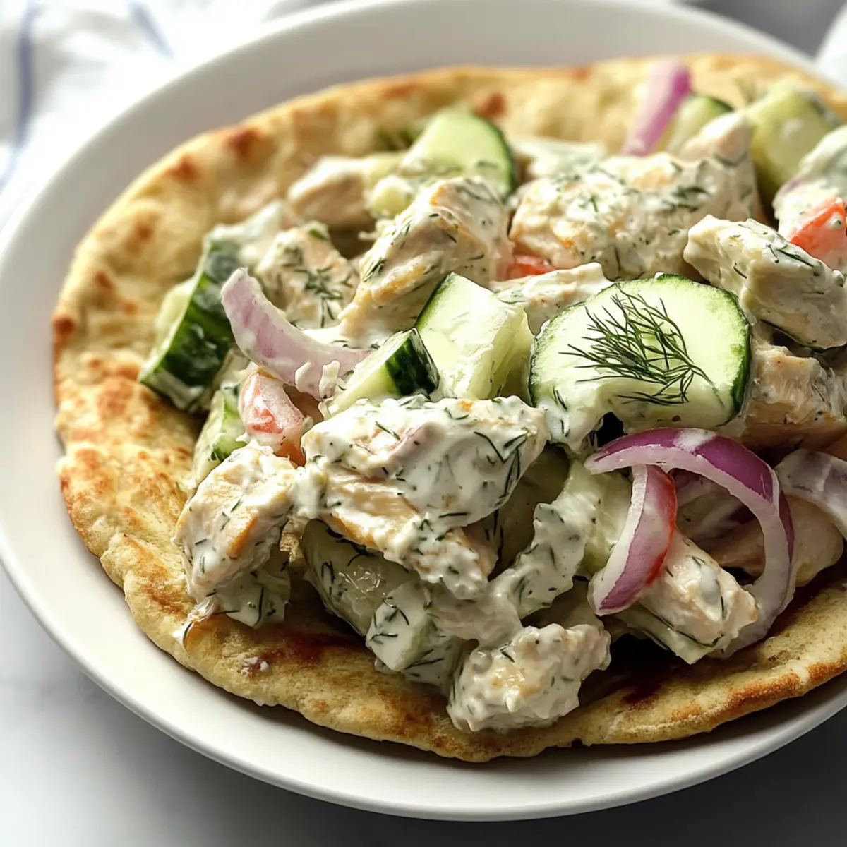 Tangy Tzatziki Chicken Salad for Quick Healthy Lunches