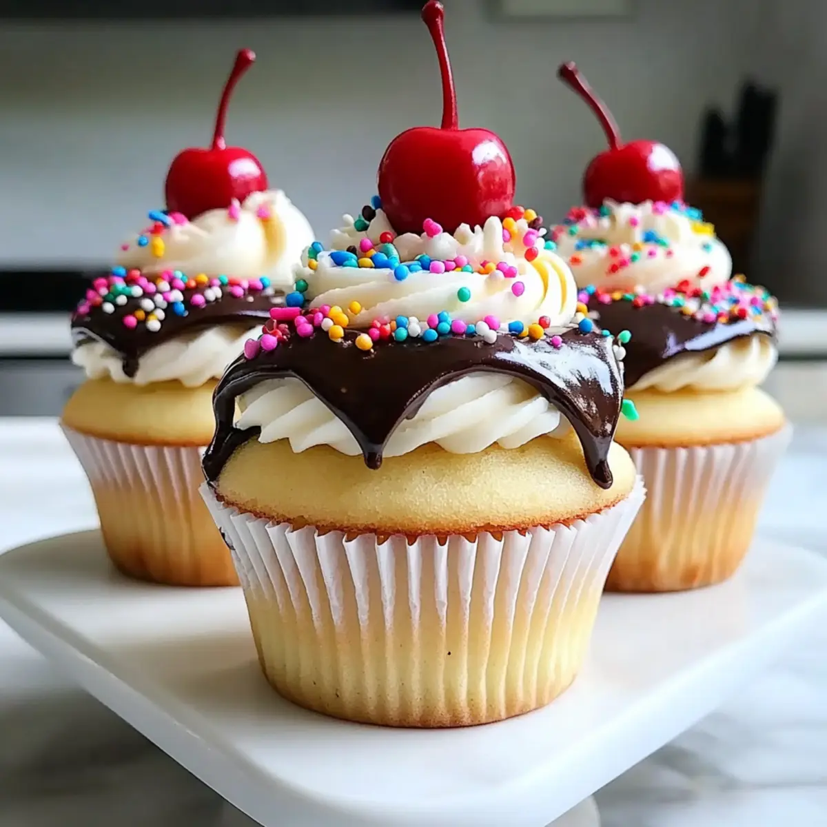 Banana Split Cupcakes That Will Spark Sweet Memories