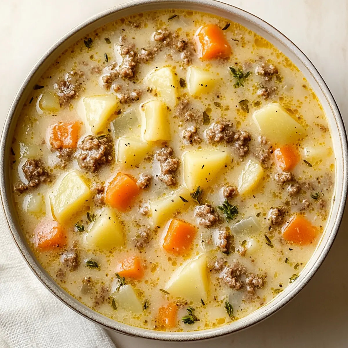 Creamy Potato & Hamburger Soup for Cozy Family Nights