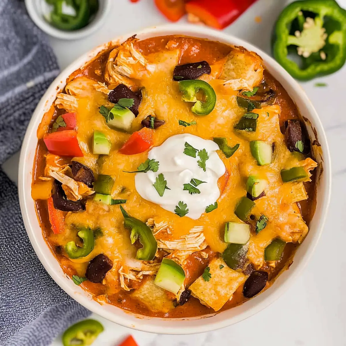 Savory Slow Cooker Chicken Enchilada Casserole for Family Bliss
