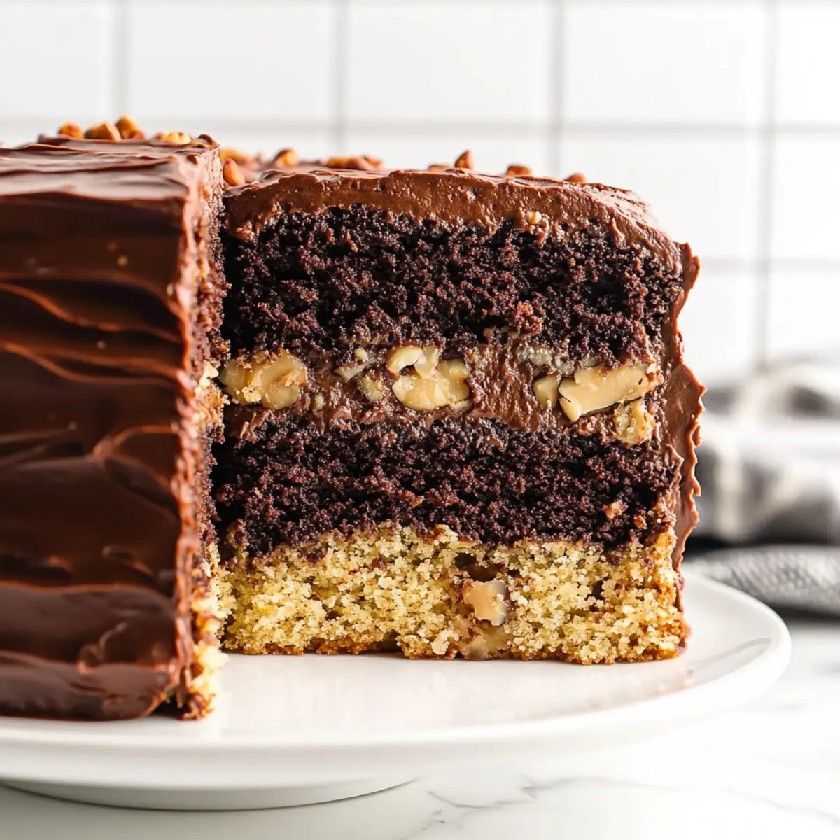 Decadent Double Nut Chocolate Cake for Ultimate Indulgence