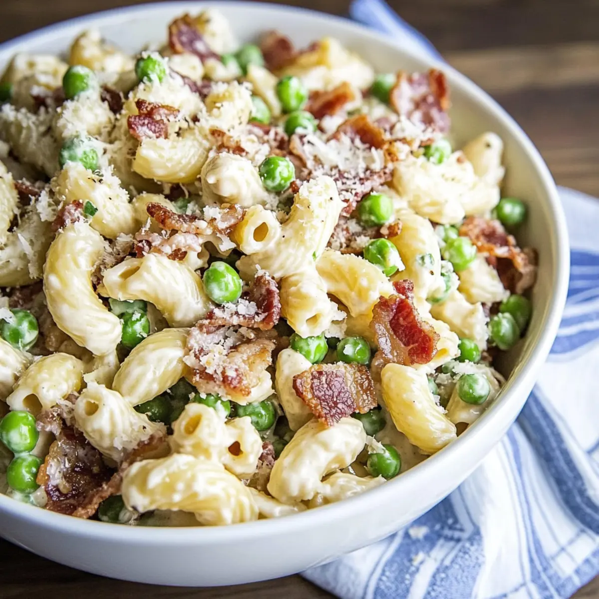 Creamy Pasta Salad with Peas and Bacon for Ultimate Flavor