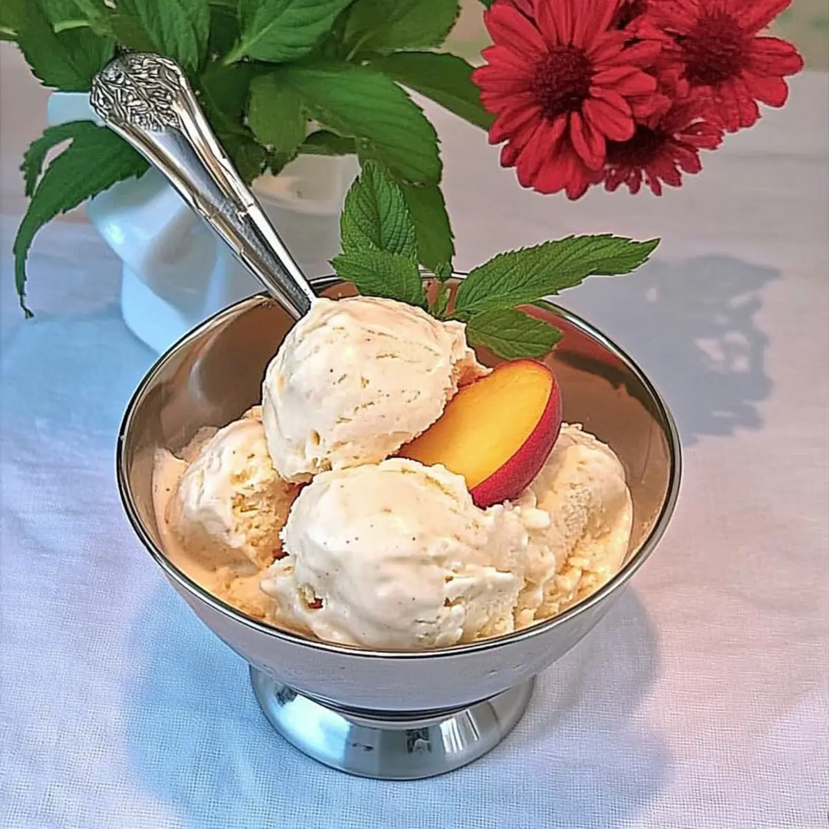 Creamy Homemade Frozen Yogurt with Fresh Summer Fruits