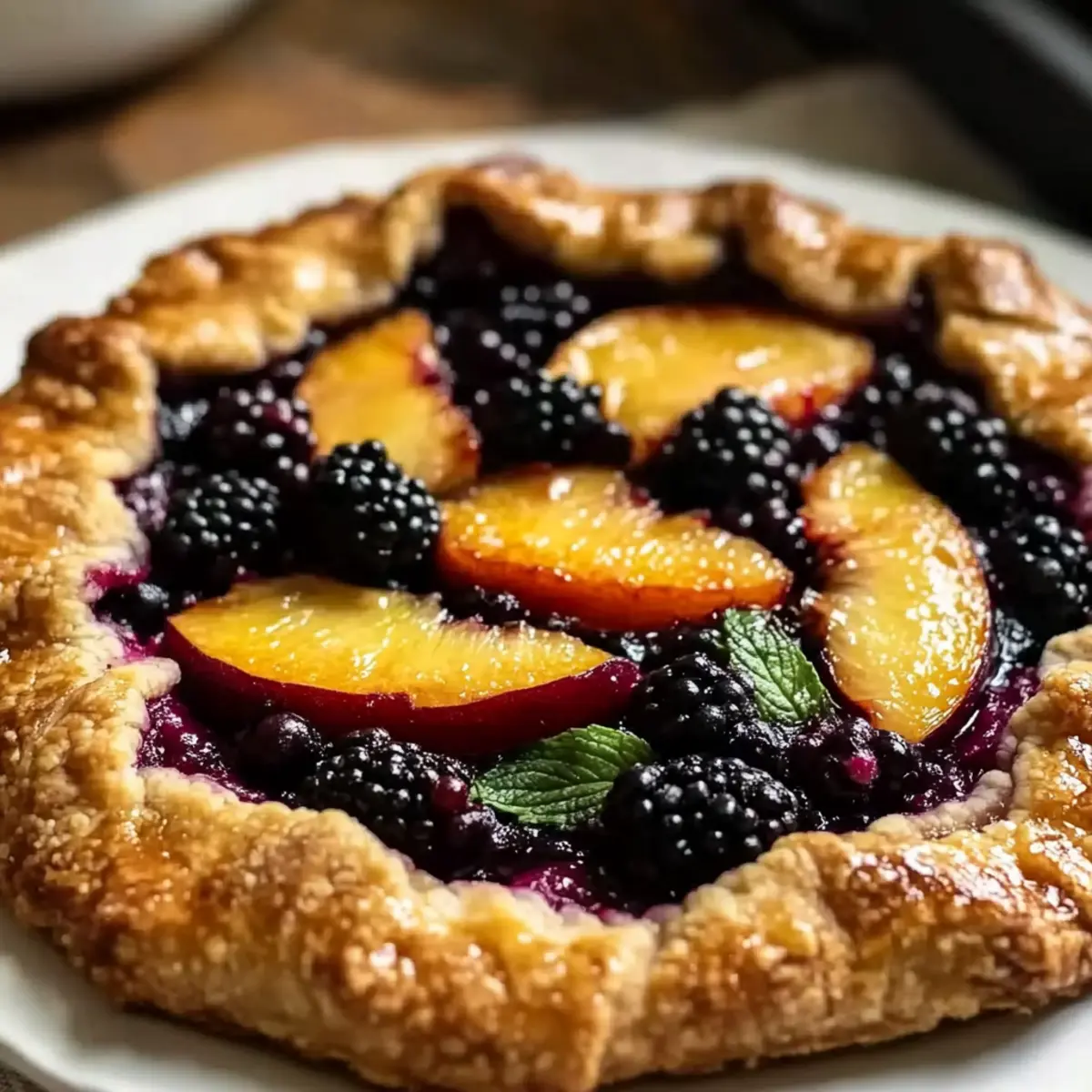 Rustic Peach and Blackberry Galette: Perfect Summer Delight